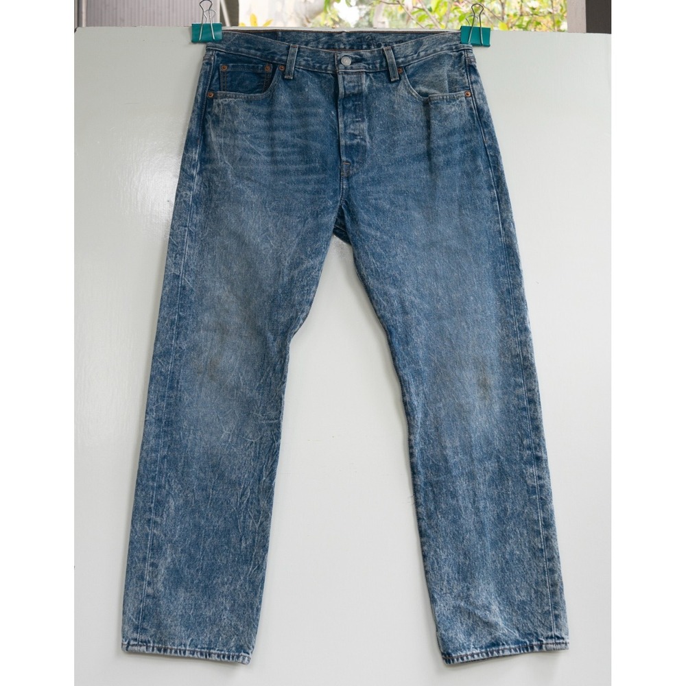 Levi's 501 Jeans Mens‎ Straight Leg Buttonfly Denim 34x29